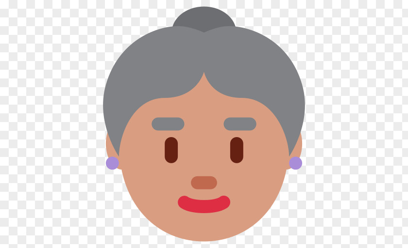 Grandma Emoji Emoticon Old Age Smiley PNG
