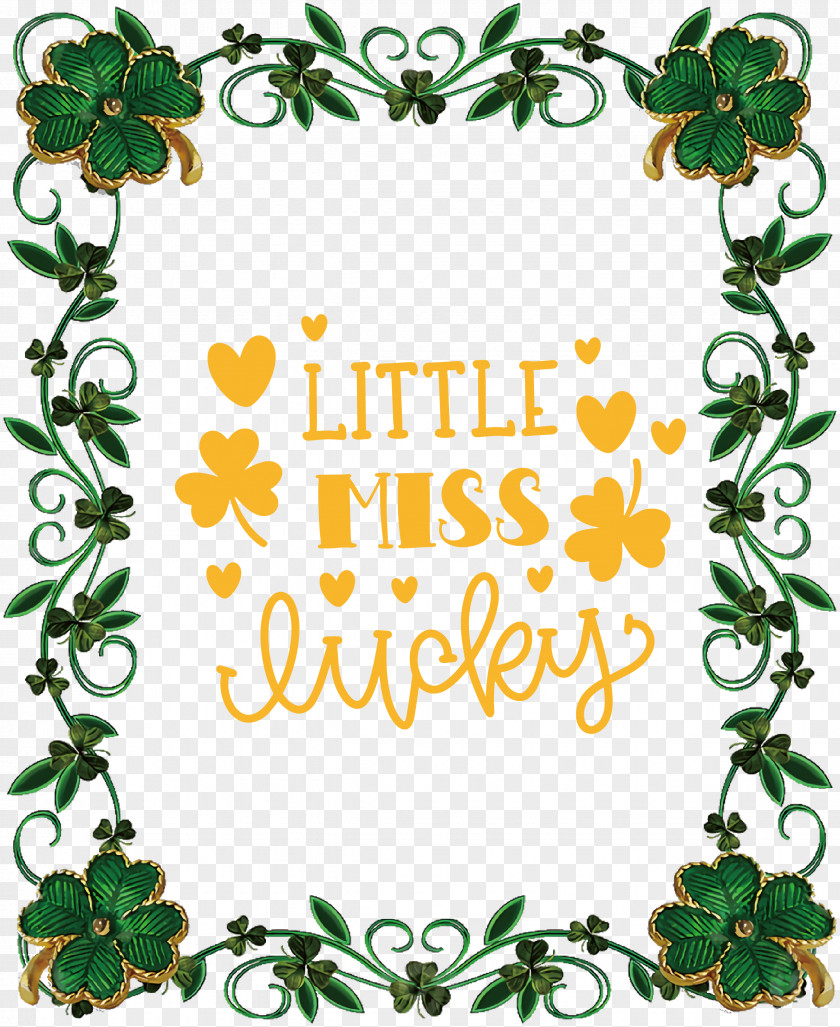 Little Miss Lucky Saint Patrick Patricks Day PNG