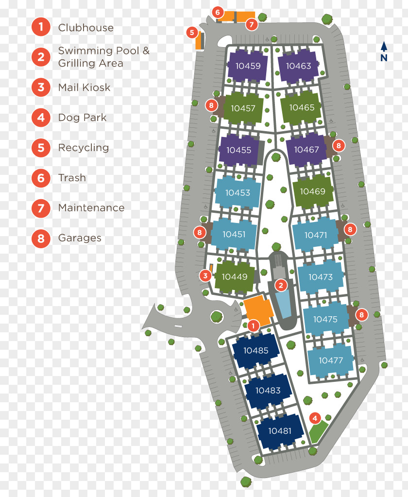 Site Plan The Courtyards At Estero PNG