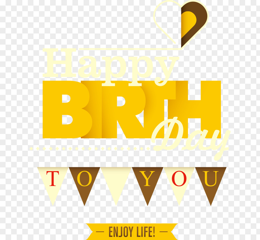 Three-dimensional Vector Font Birthday Happy To You Download Clip Art PNG