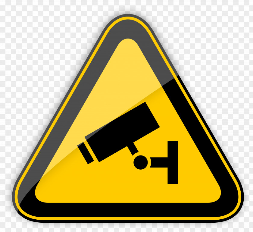 Cctv Warning Sign Symbol Clip Art PNG