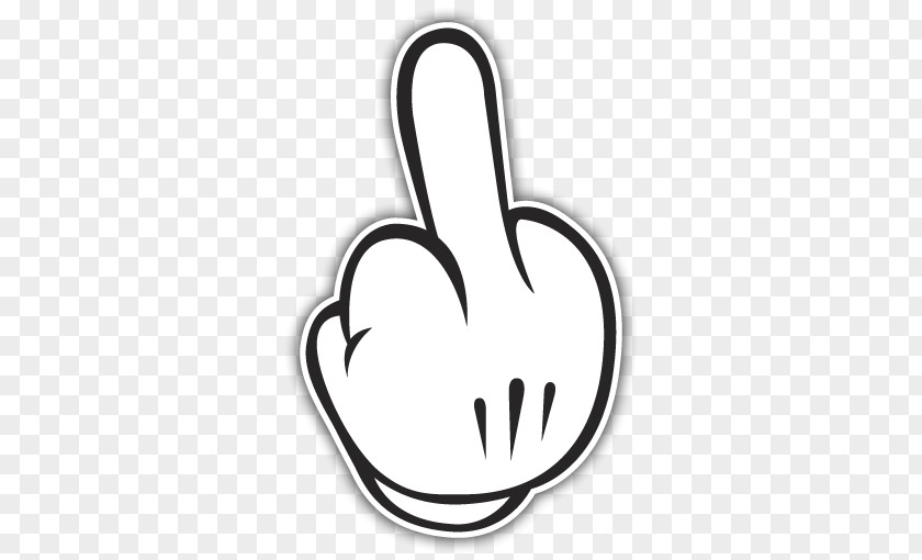 Graffiti Middle Finger Decal Thumb Sticker PNG