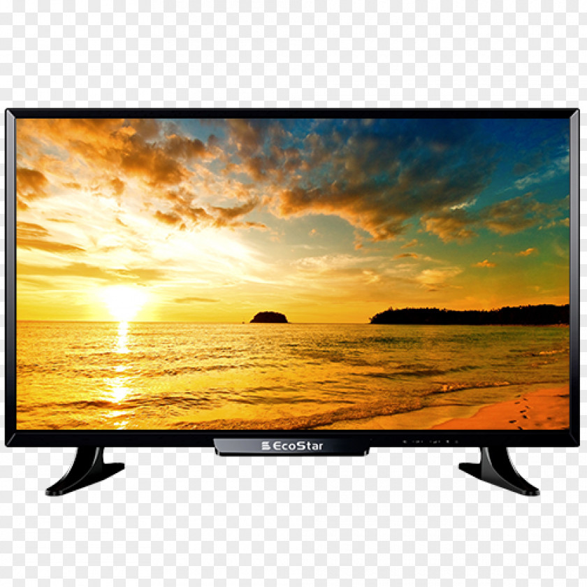 LED-backlit LCD High-definition Television Flat Panel Display Size Set PNG