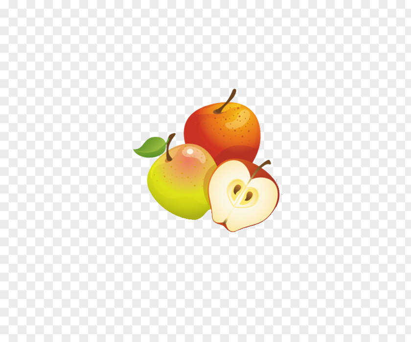 Painted Red Apples Fruit Clip Art PNG