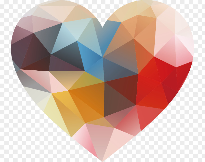 Romantic Valentine's Day Love Geometry Geometric Shape Heart PNG