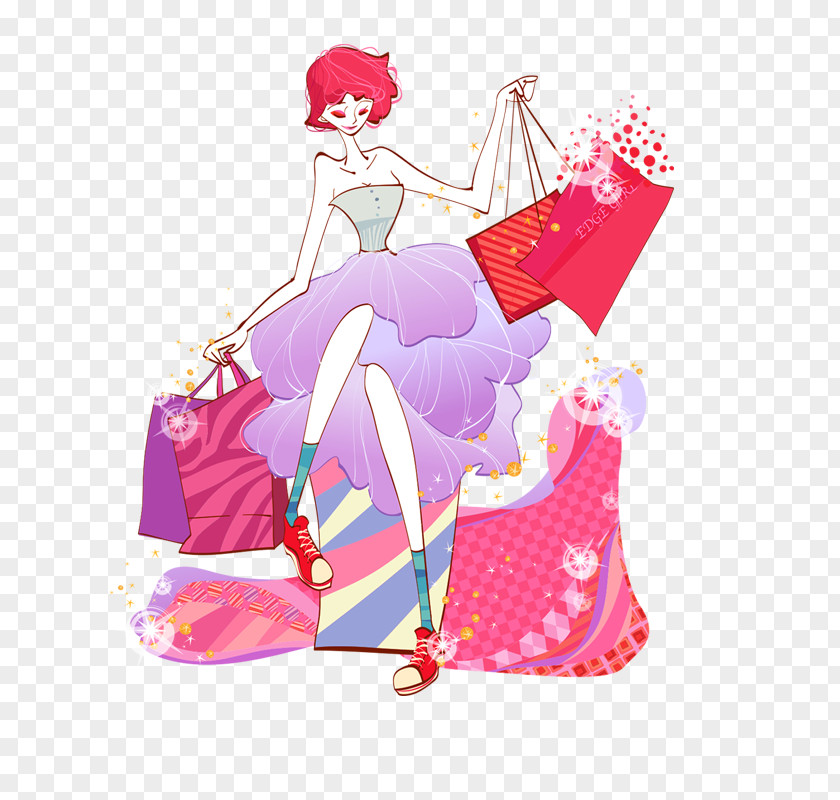 Women's Day Cartoon Material Woman Illustration PNG