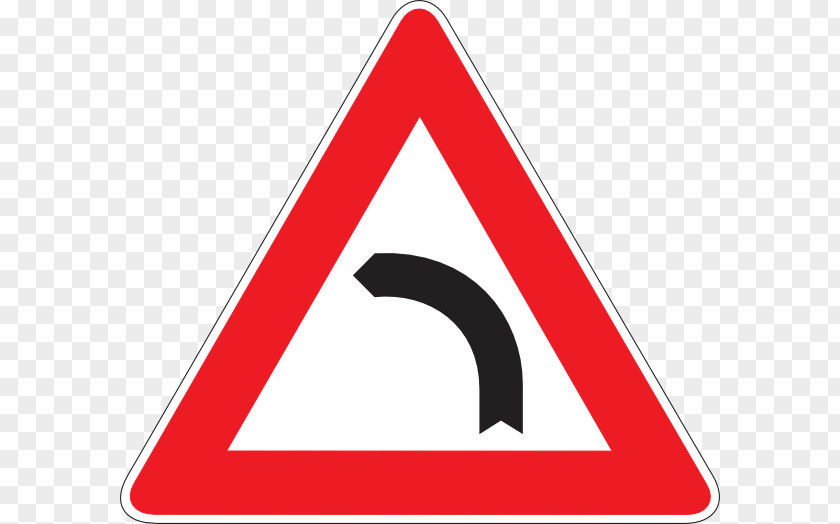 Bending Traffic Sign Curve Warning Road PNG