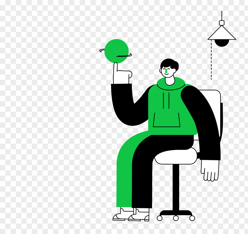 Cartoon Logo Character Green Meter PNG