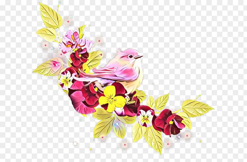 Feather Songbird Cherry Blossom Background PNG