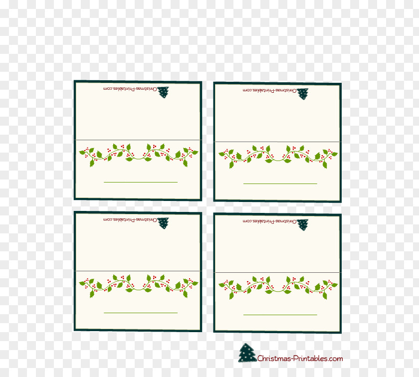 Name Card Place Cards Christmas Holiday Greeting & Note Paper PNG