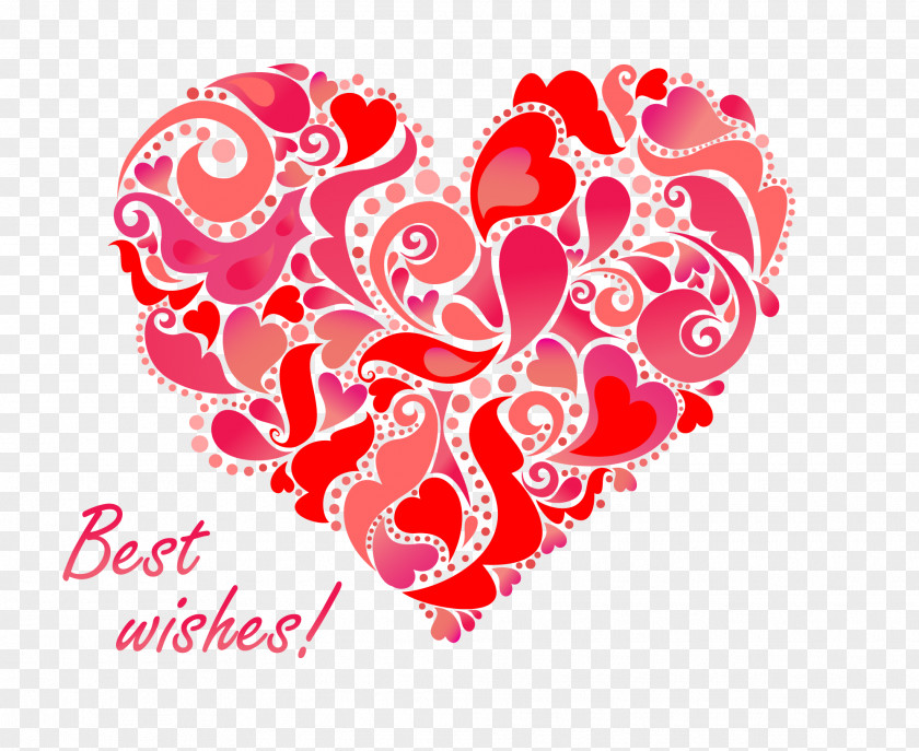 Vector Exquisite Heart-shaped Valentine's Day Design Red Heart Valentines Clip Art PNG