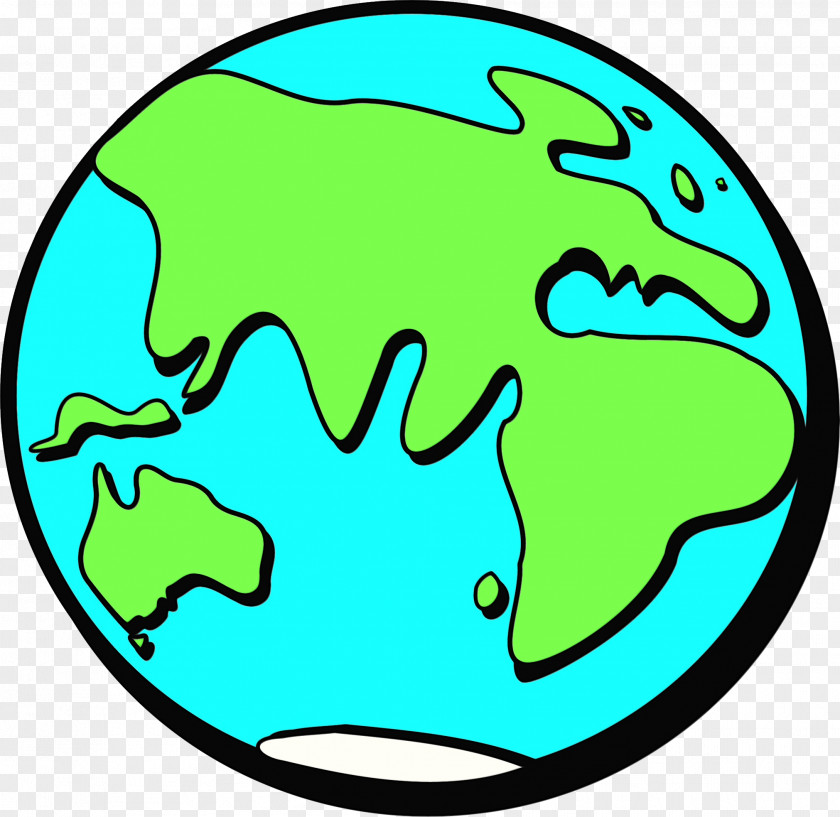 Green Aqua World Sticker PNG