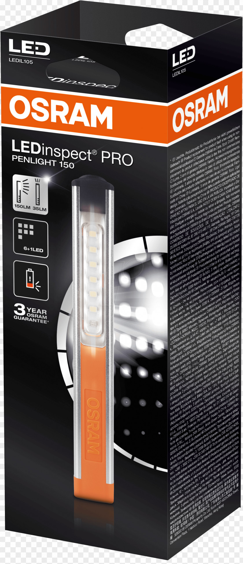 Light Light-emitting Diode Flashlight Osram Lantern PNG