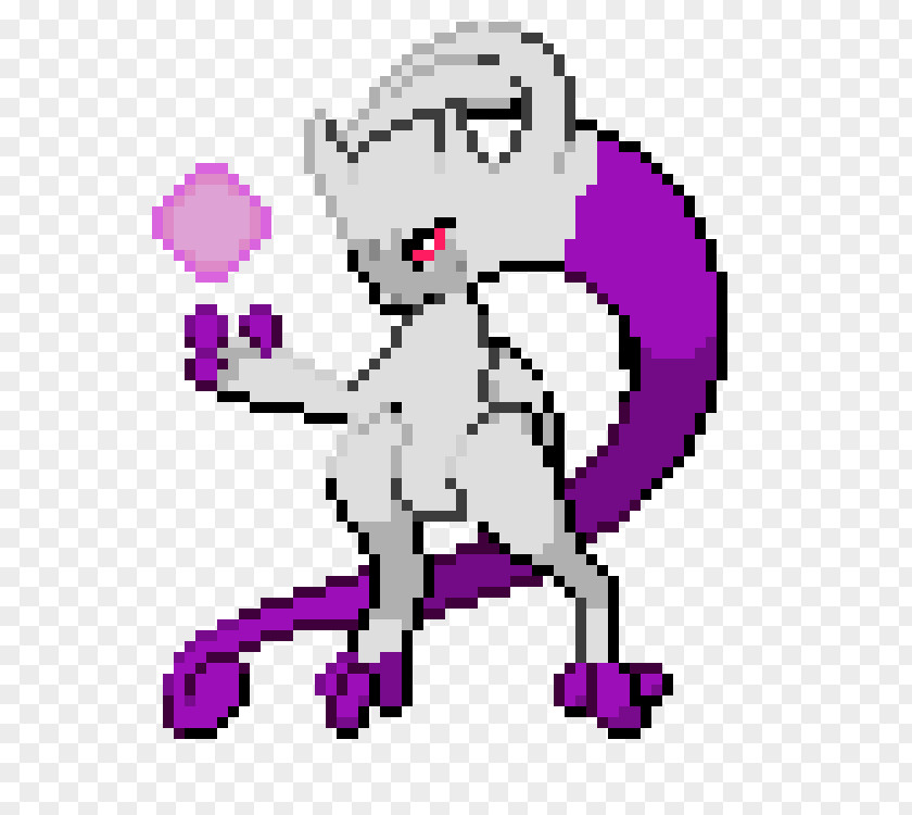 Mewtwo Sprite Pixel Art Clip Museum PNG