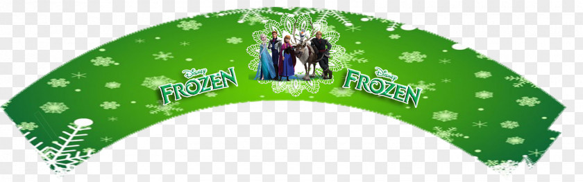 Frozen Film Series Cupcake Birthday Party Green PNG