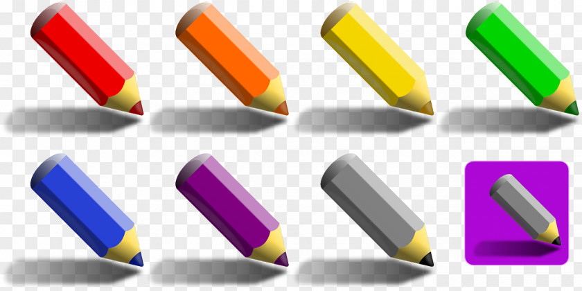 Pencil Clip Art Colored Openclipart Drawing PNG