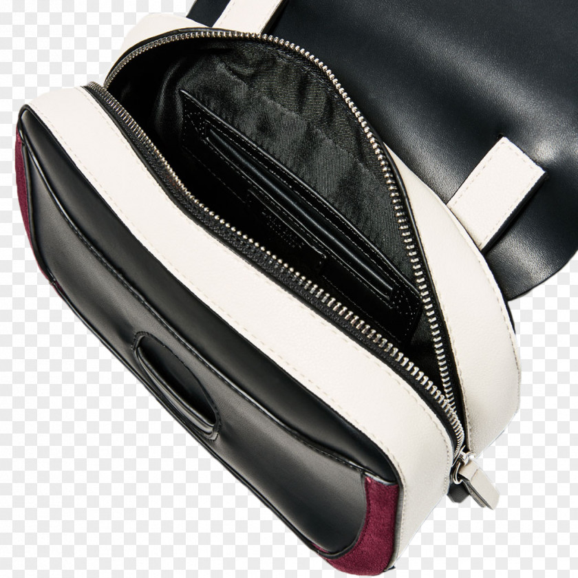 Zara Splicing Oblique Backpack Handbag Leather Tote Bag PNG