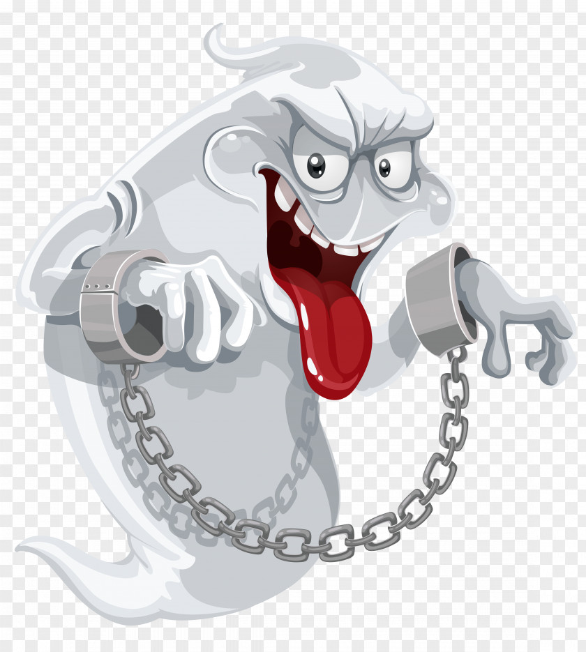 Evil Ghost With Chains Clipart Image Halloween Clip Art PNG