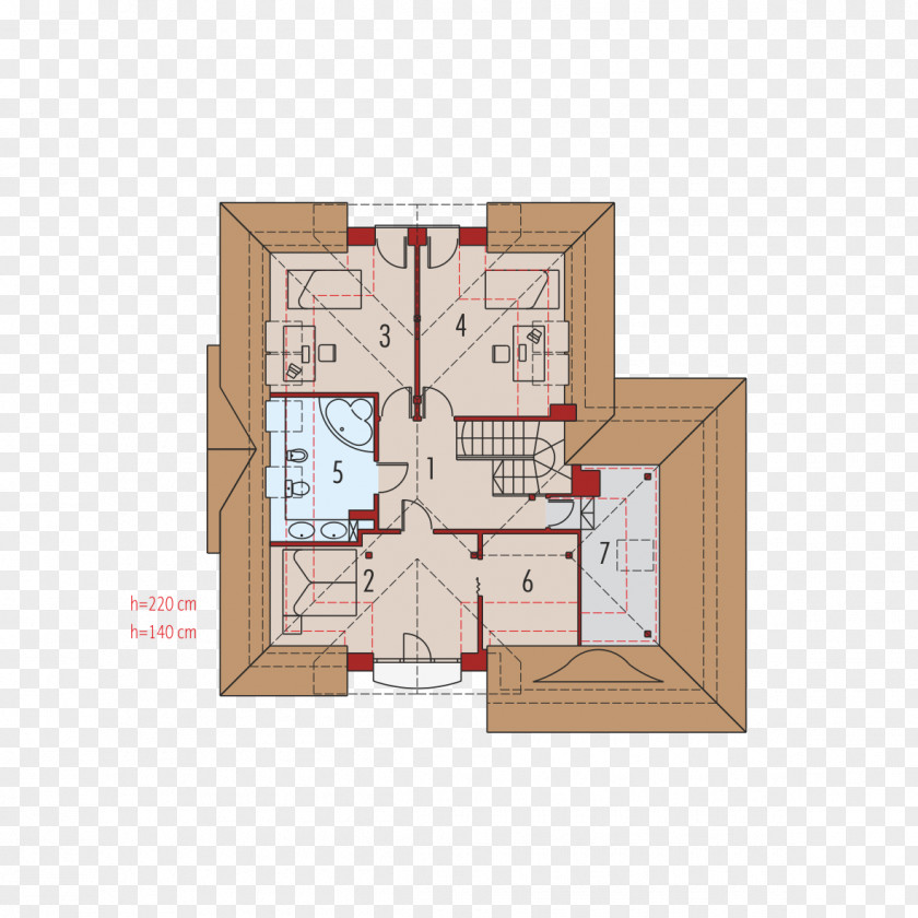 House Mansard Roof Attic Floor Plan Dormer PNG
