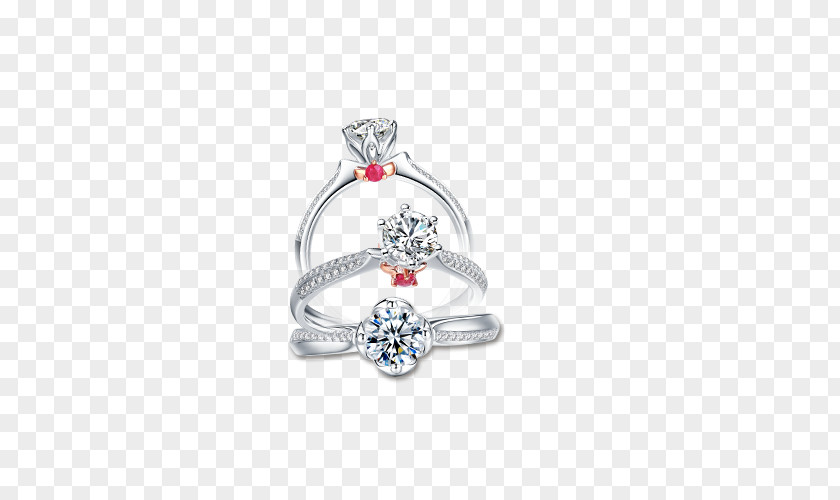 Silver Rings Ring Diamond Designer PNG