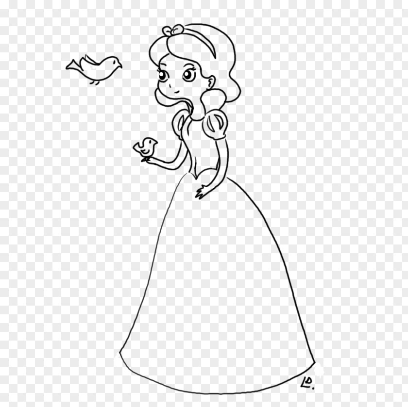 Snow White Drawing Coloring Book Sketch Line Art PNG