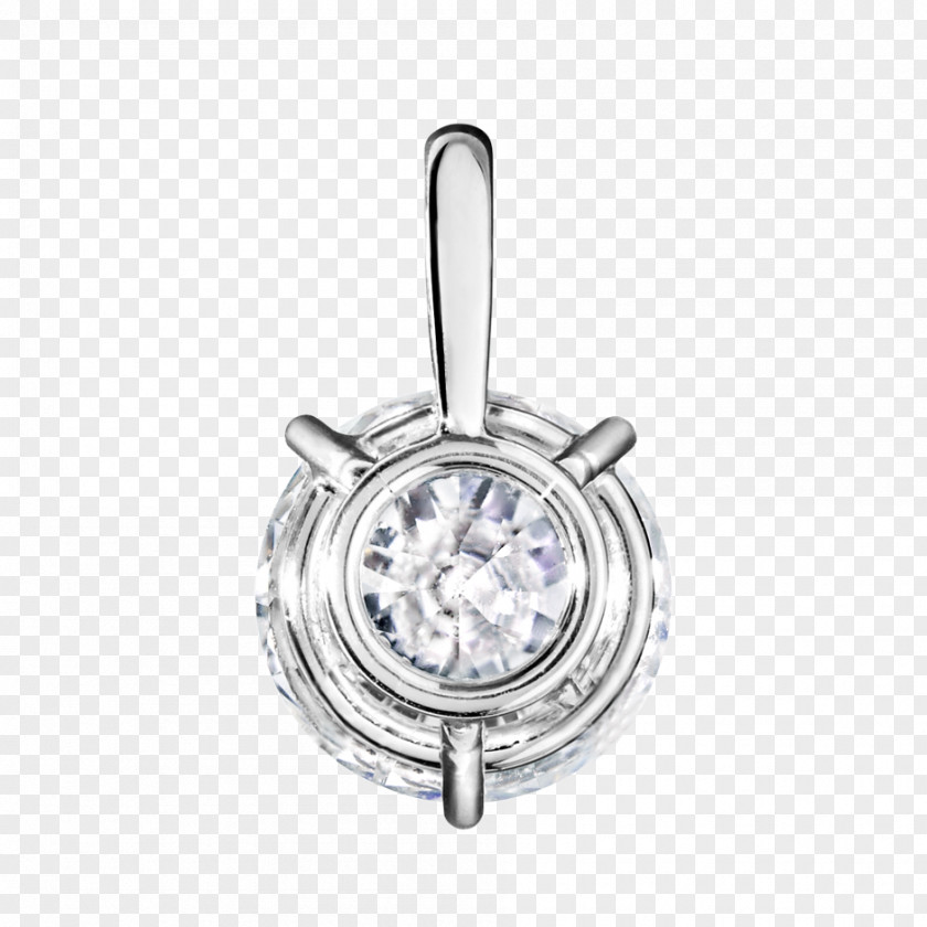 Diamond Locket Earring Pendant Prong Setting PNG