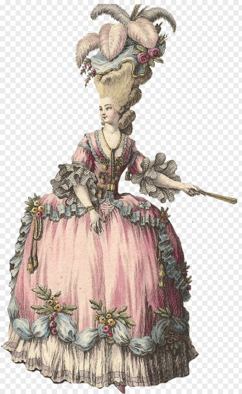 France 18th Century Fashion Plate French PNG