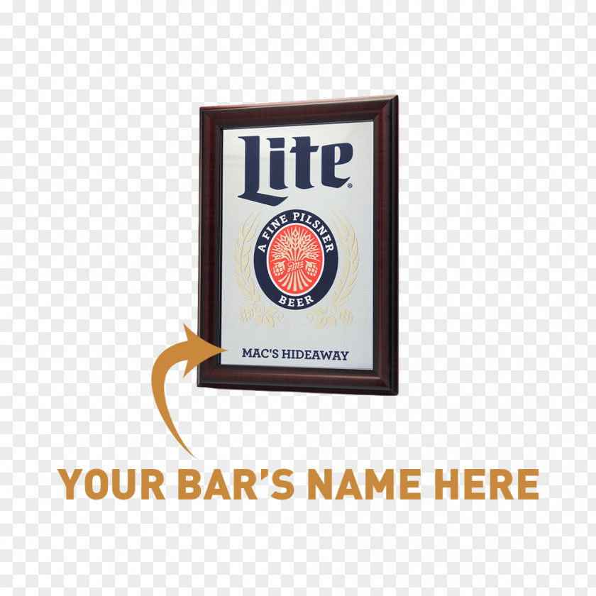 Light Miller Lite Beer Brewing Company Mirror PNG