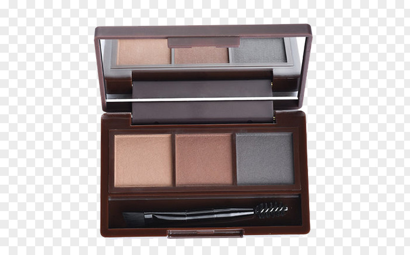 Three-tone Eyebrow Box Eye Shadow Make-up Face Powder PNG