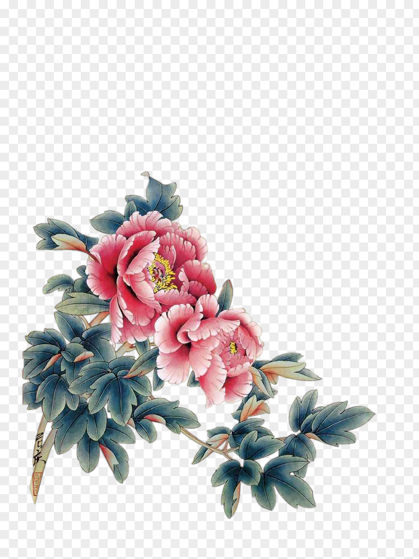 China Wind Flower Chinoiserie Download Moutan Peony PNG