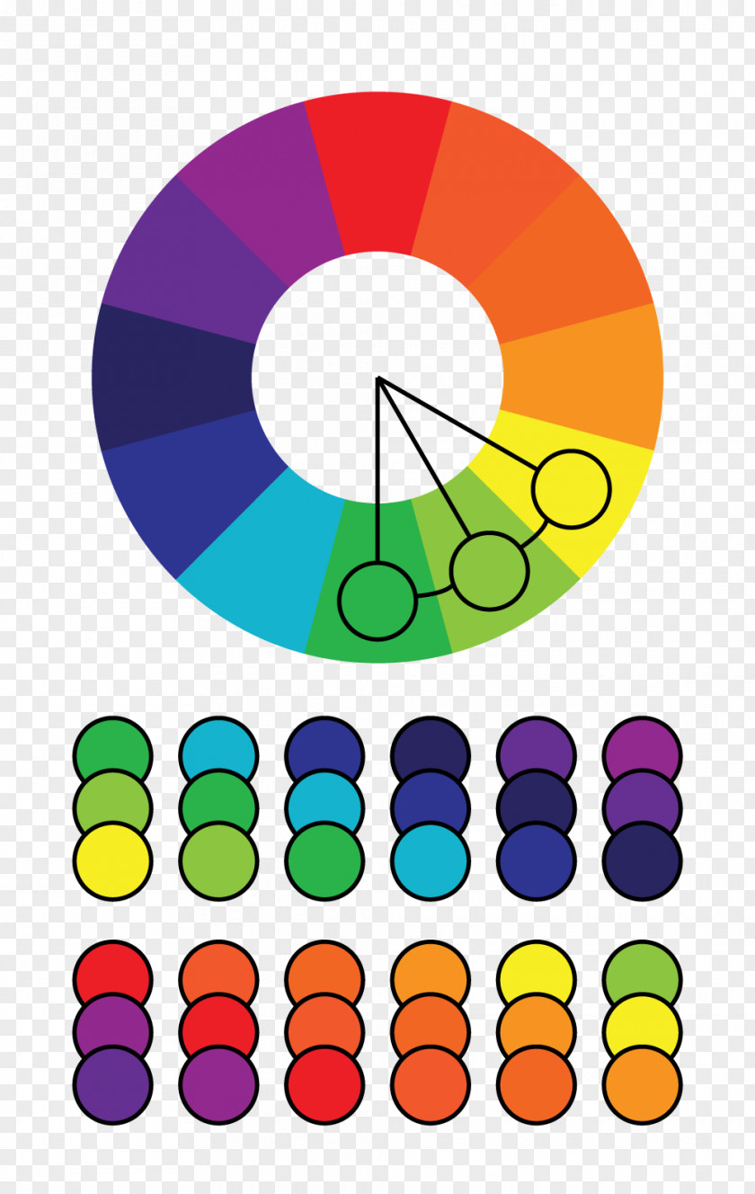 Design Color Wheel Analogous Colors Scheme Primary PNG