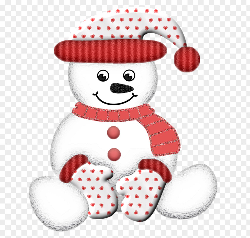 Snowman Wearing Scarf Designer PNG