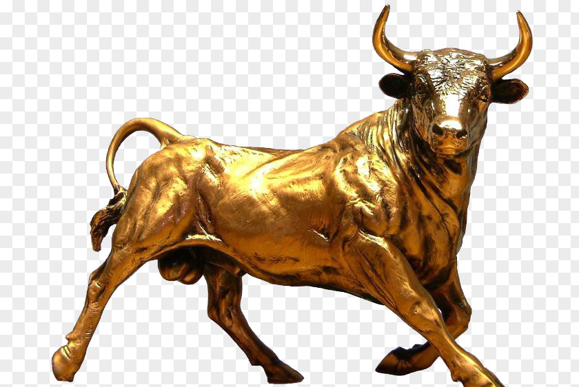 Bull Cattle Gold As An Investment Market PNG