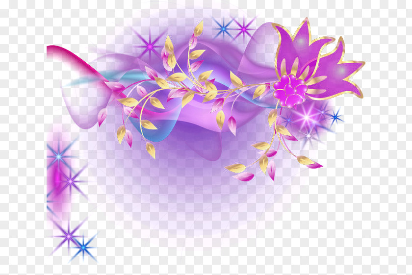 Fantasy Flowers Light Effect PNG flowers light effect clipart PNG