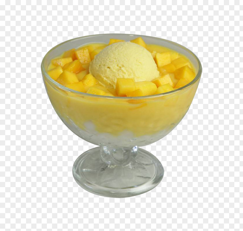 Hierarchical Gradient Mango Dumplings Dessert Ice Cream Pudding Sorbet PNG
