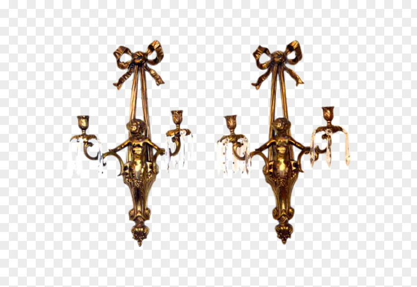 Brass Sconce Bronze Candlestick Metal PNG