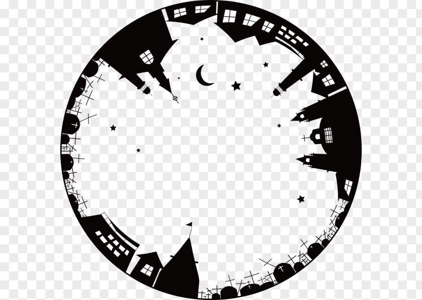 Circle Black And White Point M PNG