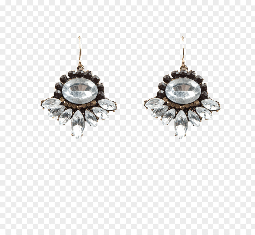 Gemstone Earring Silver Body Jewellery PNG