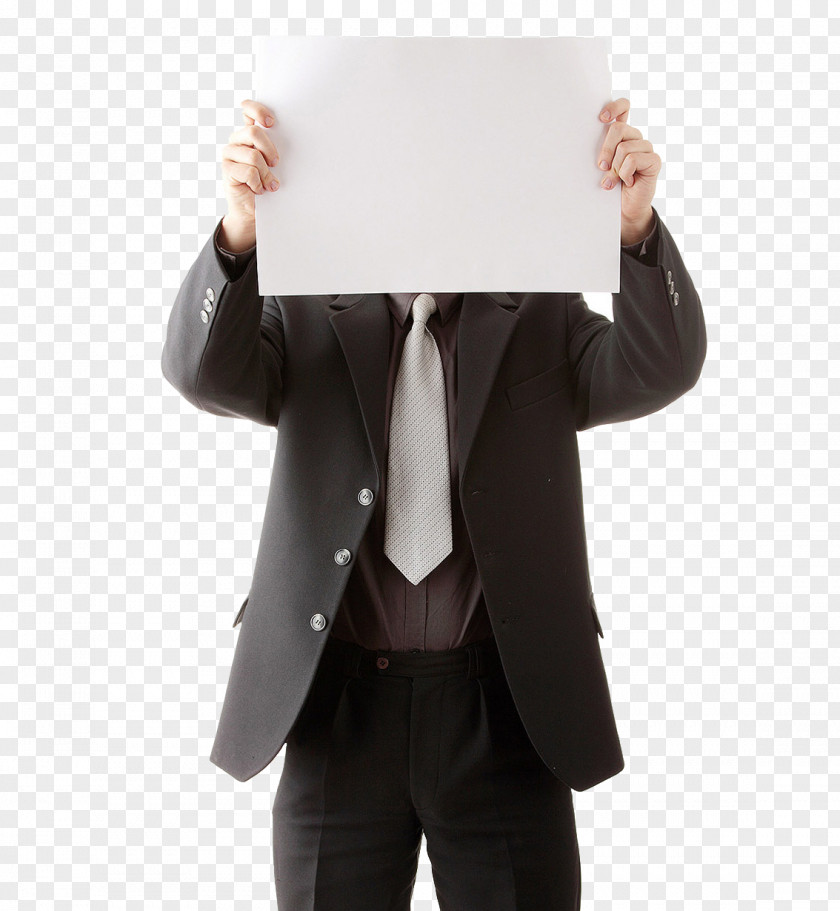 Man Holding A White Paper Standard Size Businessperson PNG