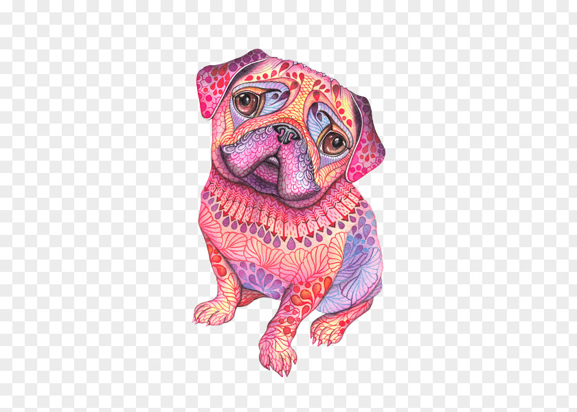 Pug Ola Liola Watercolor Painting Drawing PNG painting Drawing, others clipart PNG
