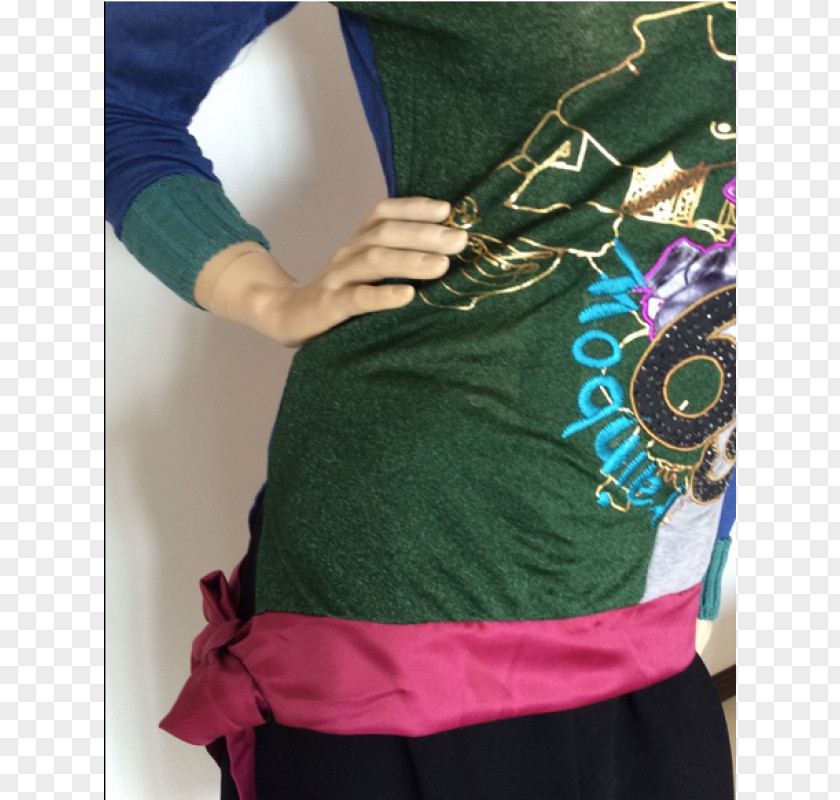 T-shirt Shoulder Sleeve Textile Turquoise PNG