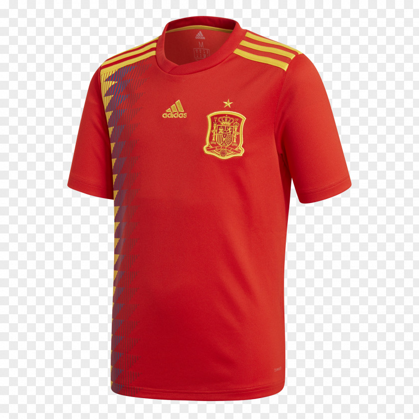 World Cup 2018 Jersey Spain National Football Team T-shirt Adidas PNG