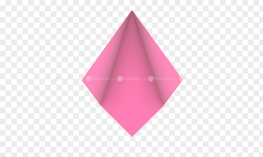 Flower Origami Pink M RTV Triangle PNG