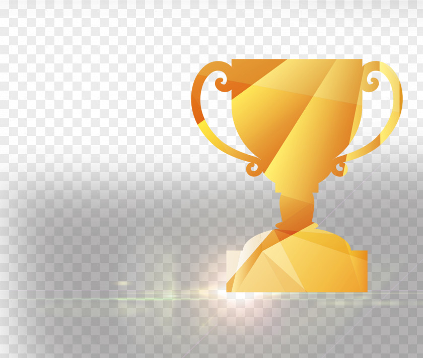 Gold Trophy Yellow Wallpaper PNG