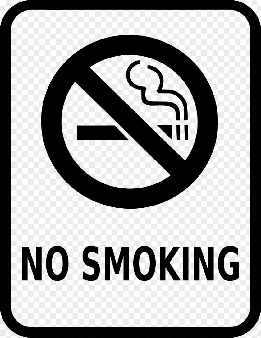 No Smoking Ban Black And White Clip Art PNG