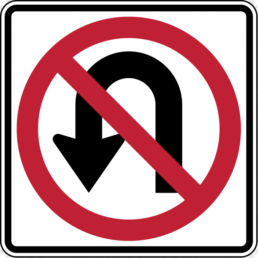 Turn Back U-turn Traffic Sign Manual On Uniform Control Devices Regulatory PNG