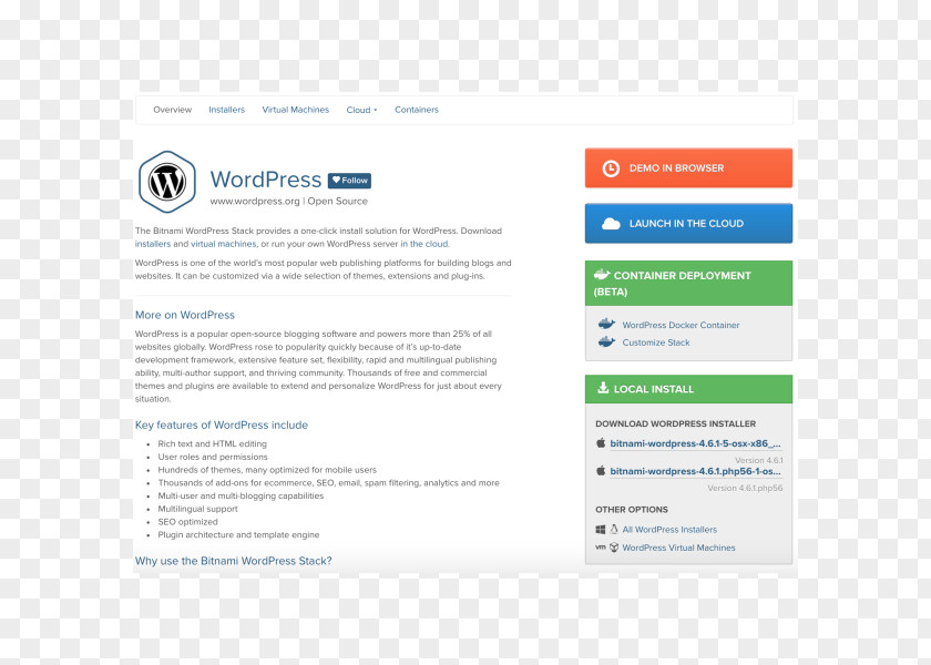WordPress Bitnami Installation MAMP Moodle PNG