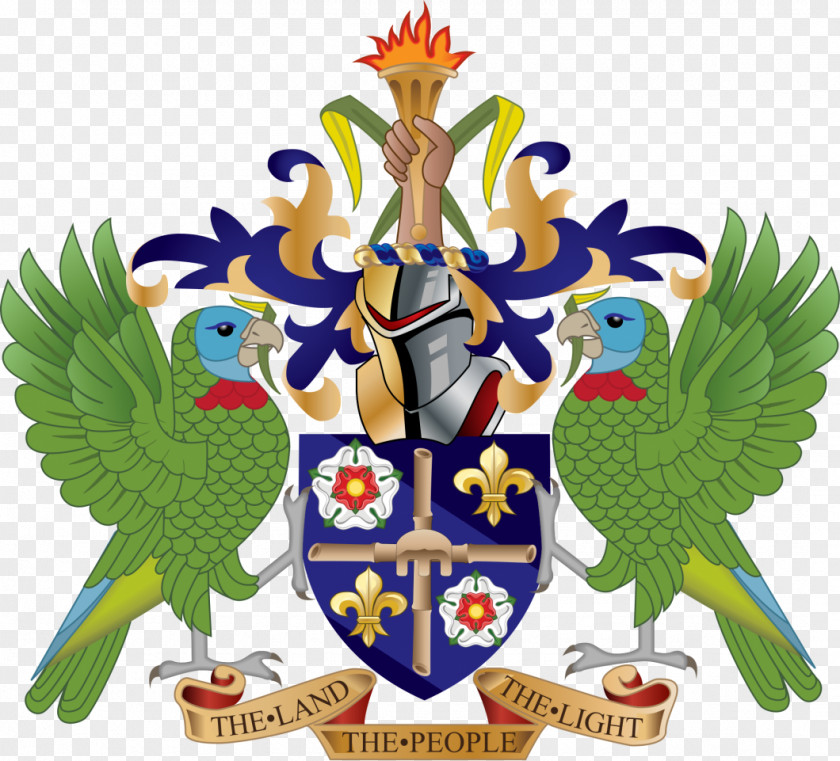 Coat Of Arms Saint Lucia National Symbols PNG