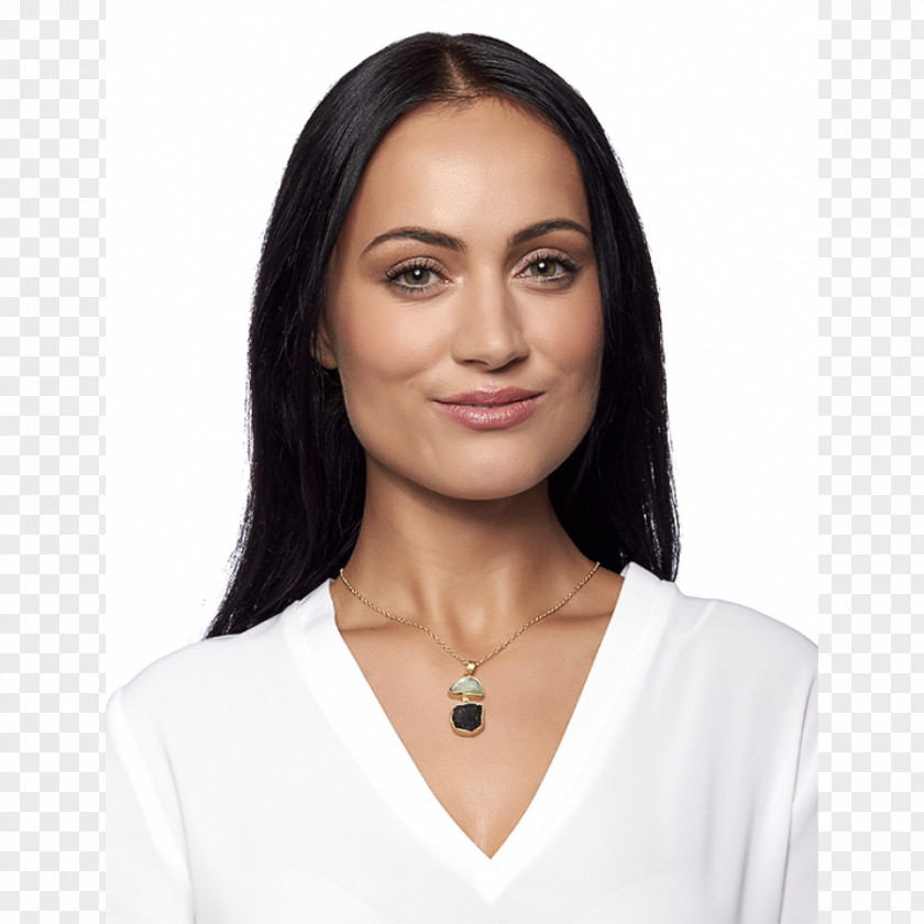 Rock Eyebrow Crystal Necklace PNG