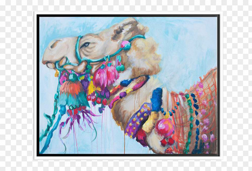 Zhongtang Painting Creative Hand-painted Paintings Material,Camel Decorative Camel Watercolor Art PNG